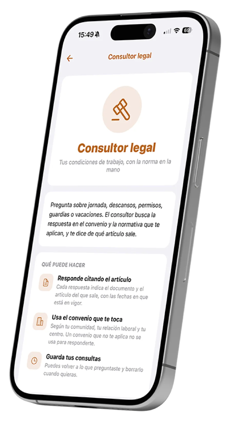 Consultor legal na app Torns