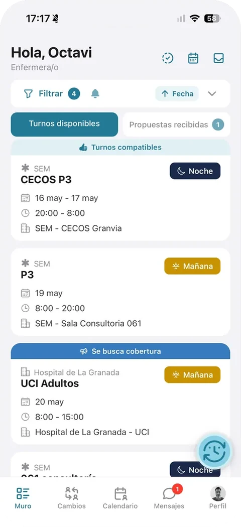 Muro de cambios publicados