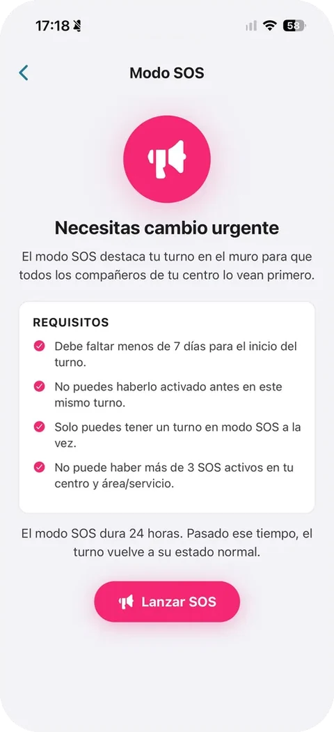 Publicación dunha quenda SOS urxente