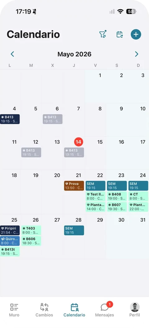Calendario integrado