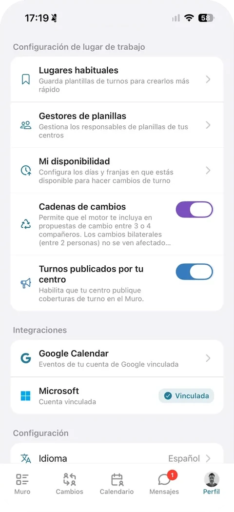 Perfil do usuario